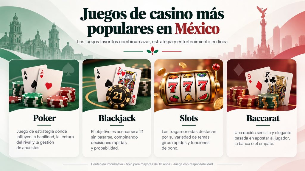 Juegos de casino más populares en México
